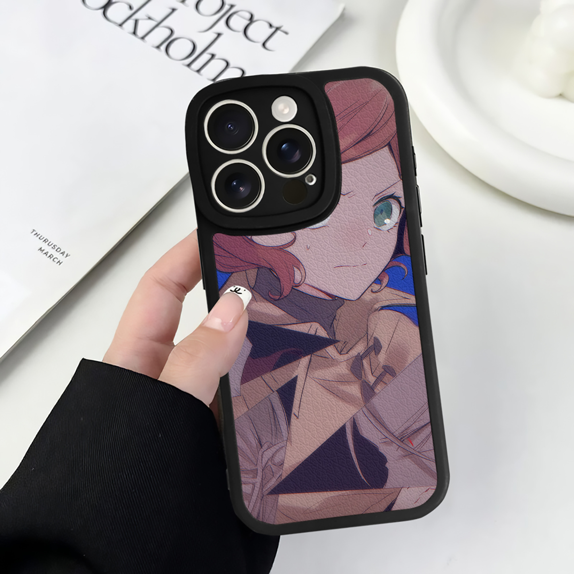 （画像用） 文豪ストレイドッグス Bungo Stray Dogs 【iPhone 16シリーズ対応】シリコンスマホケース（レザー調） 材質：シリコン